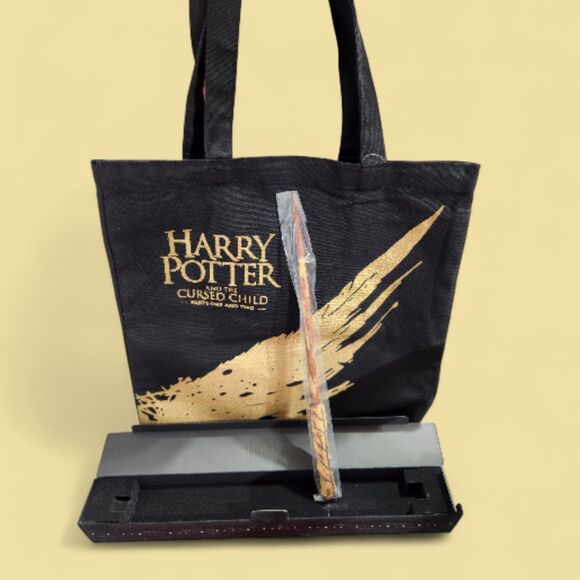 Harry Potter & The Cursed Child Broadway Tote & HP Wand Real Merchandise - Picture 2 of 5